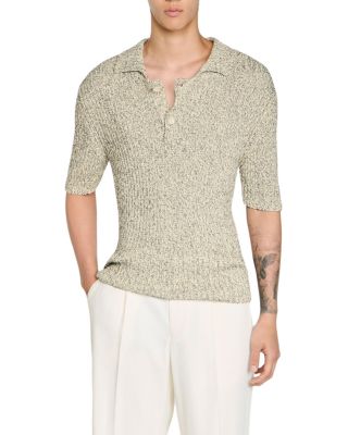 Raffaele Marl Cotton Knit Polo Shirt