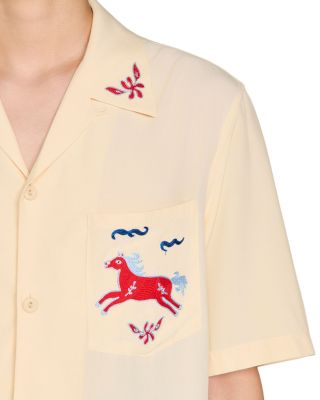 Embroidered Horse Loose Fit Shirt