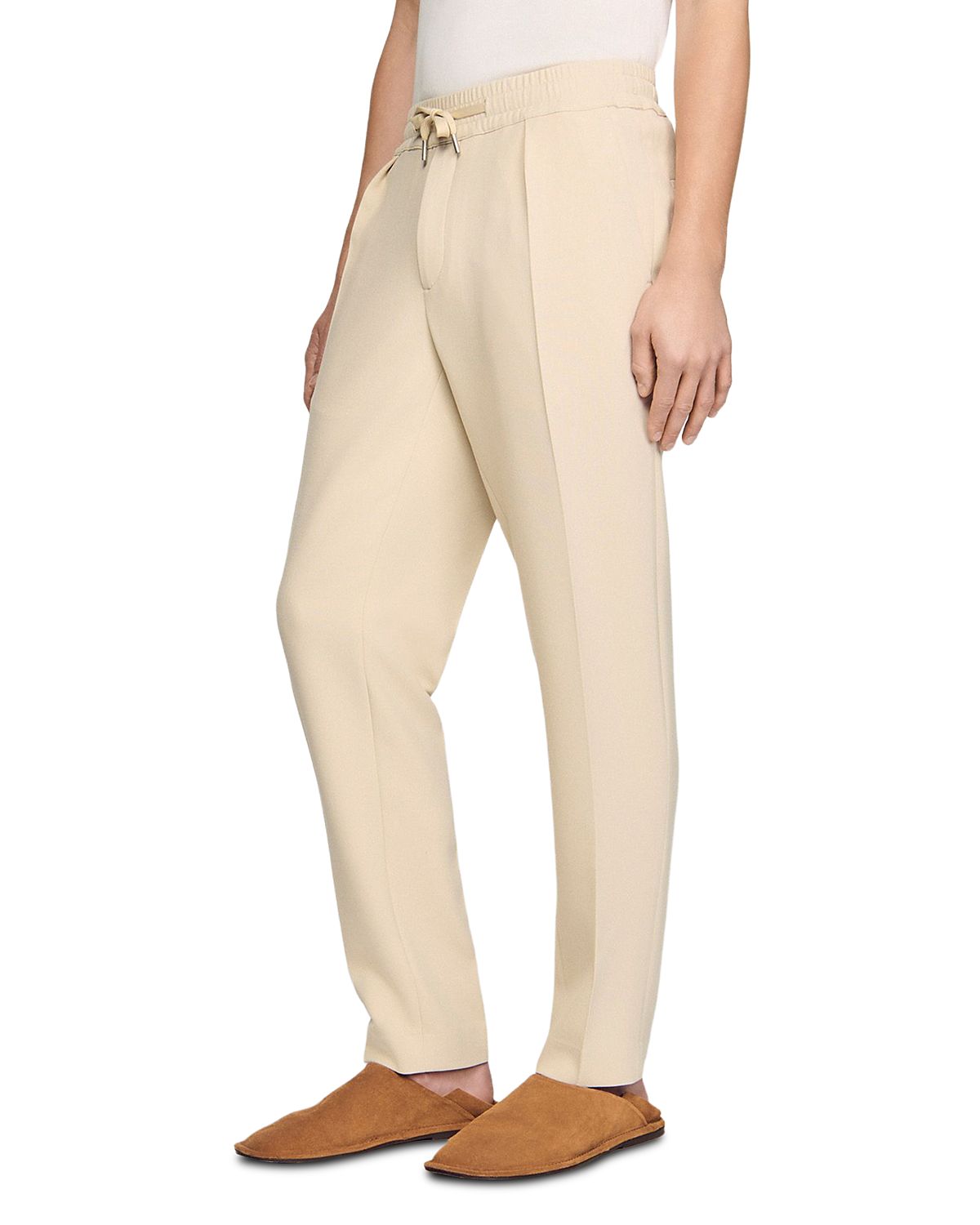 Sandro Straight Leg Drawstring Trousers