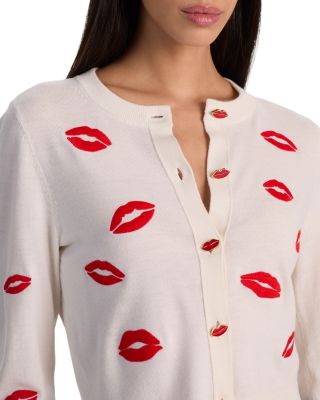 Daroda Lip Cardigan Sweater