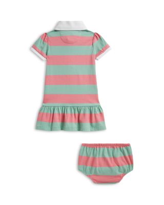 Girls' Striped Cotton Rugby Dress & Bloomers - Baby