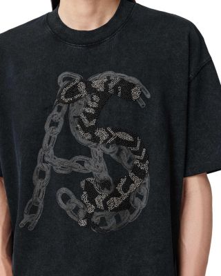Scale Embellished Logo Graphic Tee