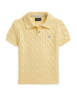 Boys' Cable Knit Cotton Polo Sweater - Little Kid
