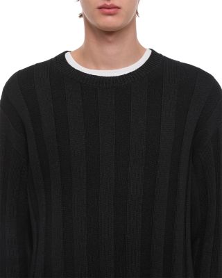 Wide Rib Crewneck Sweater