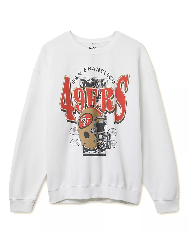 Junk Food Clothing Unisex Nfl San Francisco 49ers Conversion Flea Market Crew Fleece