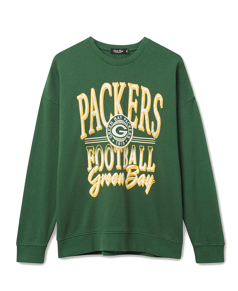 Junk Food Clothing Unisex Nfl Green Bay Packers Lateral Crew Fleece