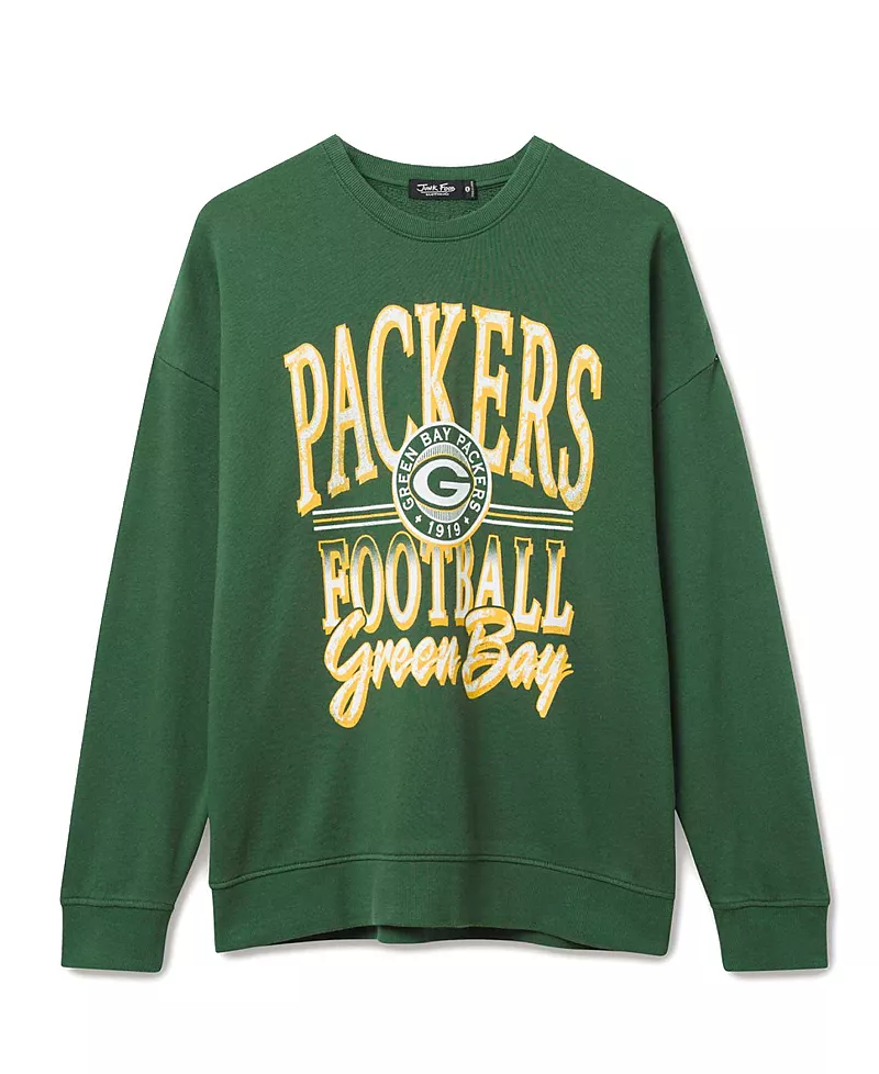 Junk Food Clothing Unisex Nfl Green Bay Packers Lateral Crew Fleece