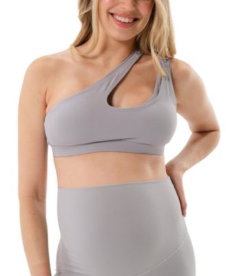 Women's One-Shoulder with Easy-Release Breastfeeding Clips Cross Body Nursing Bra