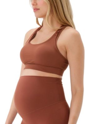 Women's High Impact with Easy-Release Breastfeeding Clips Racer Back Maternity & Nursing Sports Bra