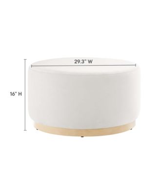  Tilden Large 29" Round Performance Velvet Upholstered Ottoman