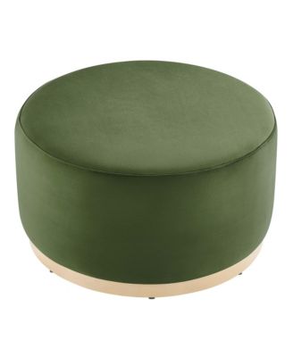  Tilden Large 29" Round Performance Velvet Upholstered Ottoman