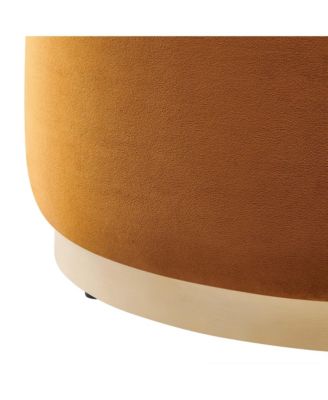  Tilden Large 29" Round Performance Velvet Upholstered Ottoman