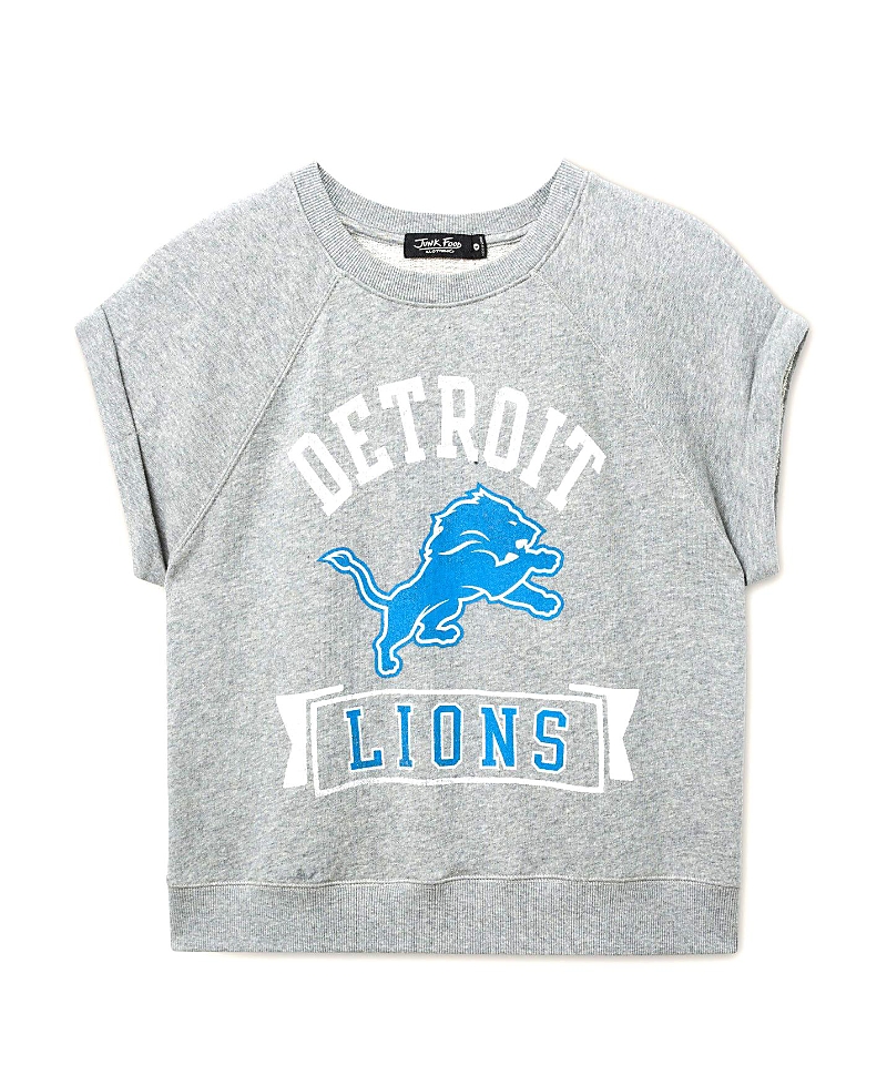 Junk Food Clothing Women's Nfl Detroit Lions Raglan Fleece Tank