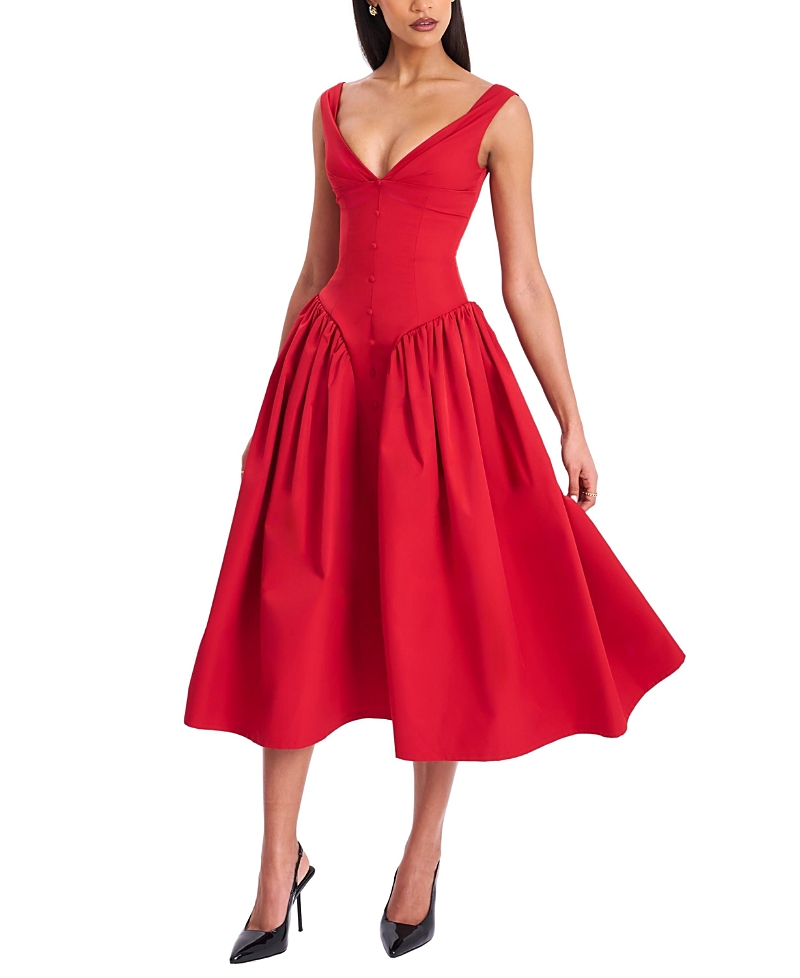 Miss Circle Nahla Drop Waist Midi Dress