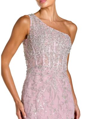 One Shoulder Embellished Gown
