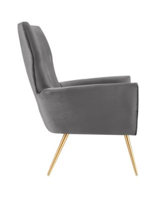  Renata Button Tufted Performance Velvet Armchair