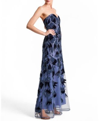 Sasha Floral Strapless Sweetheart Neck Gown