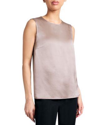 Demi Silk Charmeuse Sleeveless Top