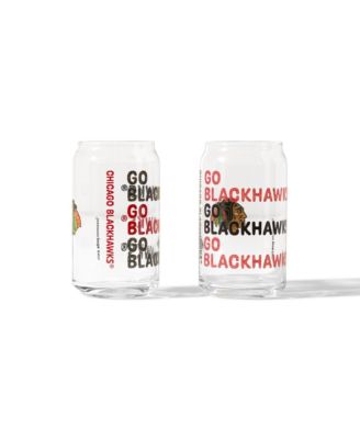 Uncommon Goods Nhl Show Your Spirit! Can-shaped Glass, Set Of 2 In Transparent