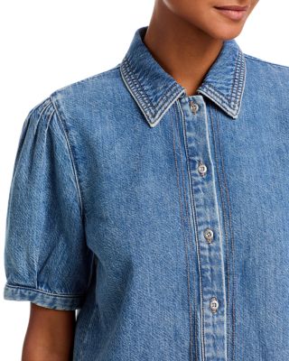 Taylor Denim Blouse in Lyon
