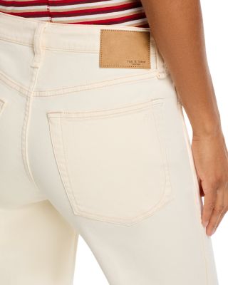 Ruby High Rise Flare Leg Trouser Jeans in Ecru