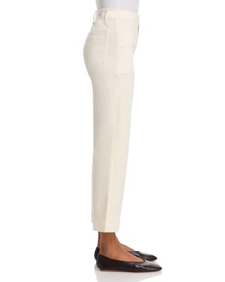 Quincy Mid Rise Ankle Straight Jeans in Quartz Sand