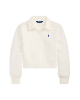 Girls' Double Knit Collared Boxy Sweatshirt - Big Kid