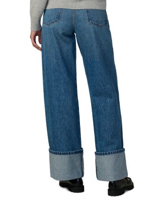 The Harlowe High Rise Cuffed Wide Leg Jeans in Classic