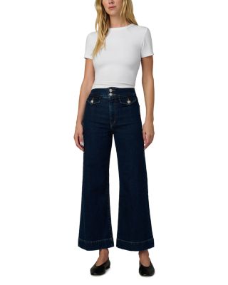 The Ella High Rise Wide Leg Ankle Jeans in Magnetic