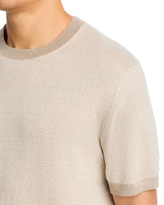 Short Sleeve Silk Linen Crewneck Sweater