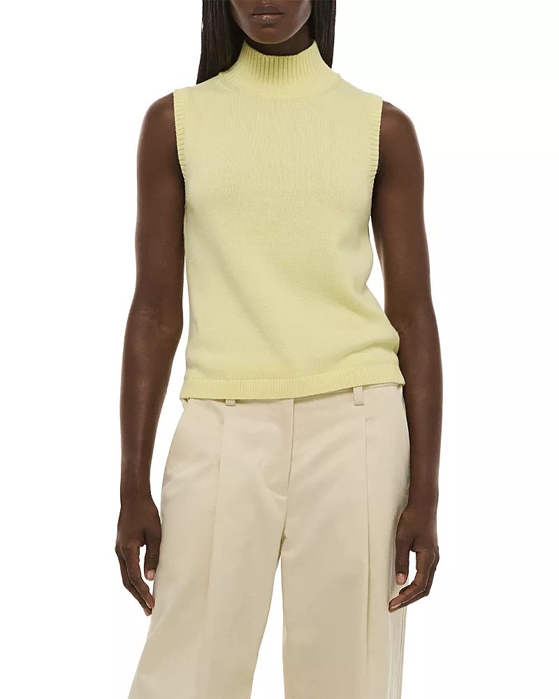 Helmut Lang Mock Neck Sleeveless Sweater
