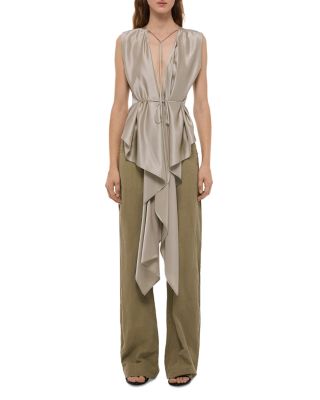 Silk Scarf Drape Top