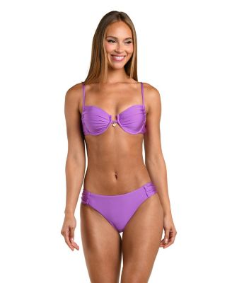 Solid Shirred Side Hipster Bottom