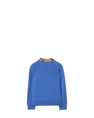 Boys' Check Trim Wool Cardigan - Little Kid, Big Kid