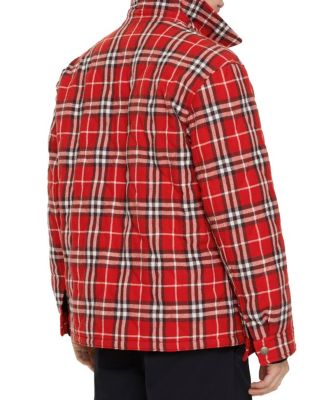  Check Quilted Wool Flannel Jacket