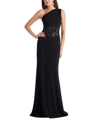  Verrier One-Shoulder Illusion Gown
