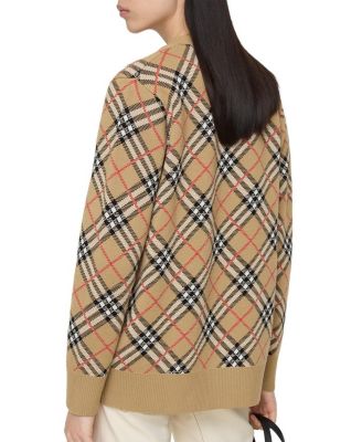  Check Cotton Wool Cardigan