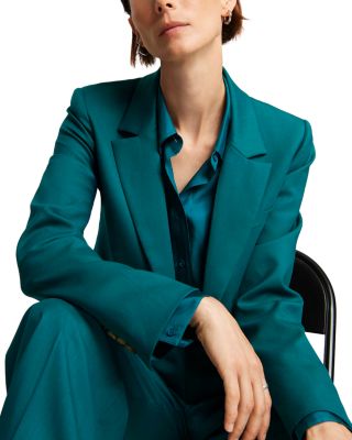 Notched Lapel Single Button Blazer