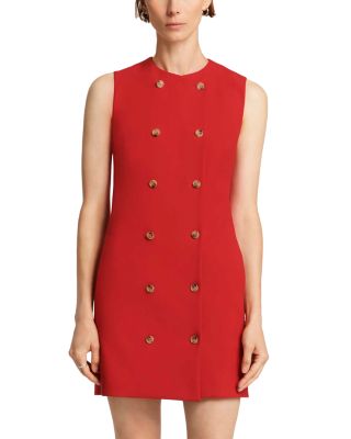 Argent Double Breasted Mini Dress In Red