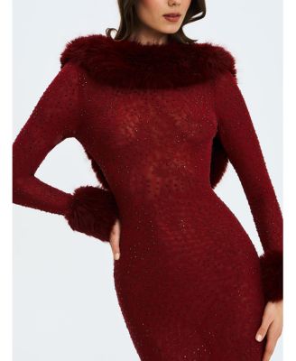  Melrose Rhinestone Mesh Low Back Mermaid Dress