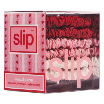 Pure Silk Skinny Scrunchies, Set of 6