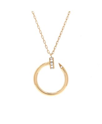 Juste un Clou Pendant Necklace 18K Gold with Diamonds, 15.25 - 16"