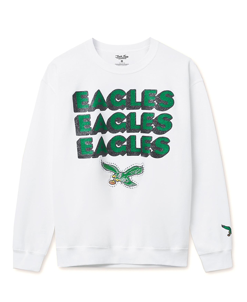 Junk Food Clothing Unisex Nfl Philadelphia Eagles Repeat Bling Flea Market Crew Fleece