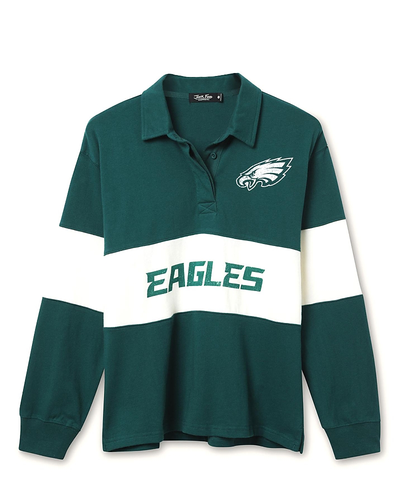 Junk Food Clothing Women's Nfl Philadelphia Eagles Rugby Long Sleeve Sweater