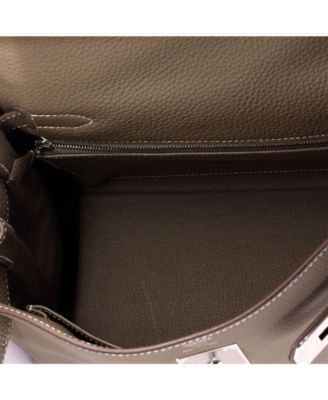 Kelly 28 Handbag Grey Togo with Palladium Hardware