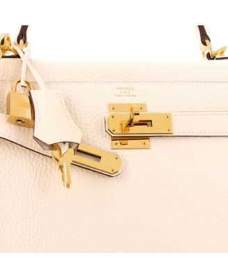 Kelly 28 Handbag Light Togo with Gold Hardware