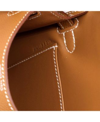 Kelly 20 Handbag Brown Epsom with Palladium Hardware