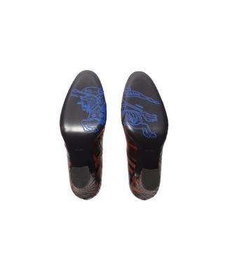  Women's Check Leather Trinket Pumps