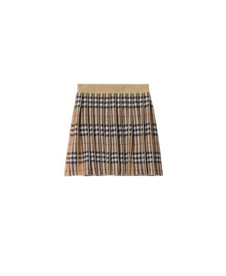 Girls' Pleated Check Wool Blend Skirt - Little Kid, Big Kid
