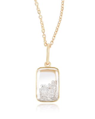 18K Yellow Gold Diamond Petite Shaker Pendant Necklace, 16-18"